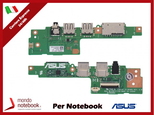 Connettore I/O Audio USB Board ASUS K Series K501UX K501UB A501UB A501UX R516UB R516UX