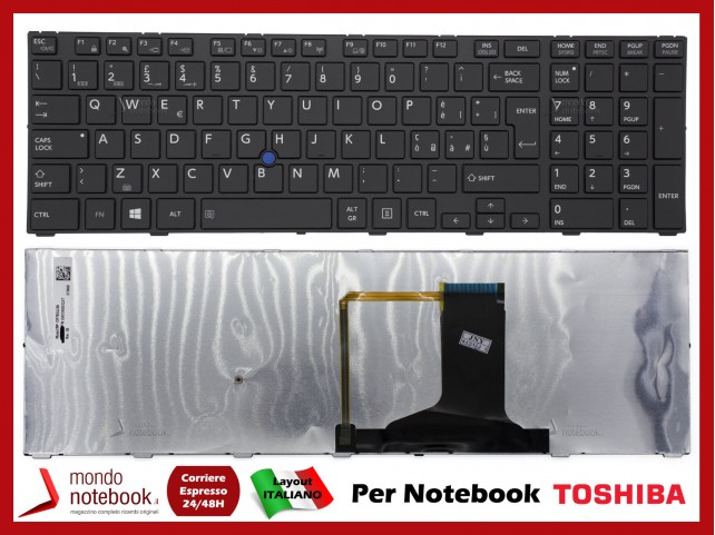 Tastiera Notebook TOSHIBA Tecra A50 W50 W50-A A50-A Retroilluminata