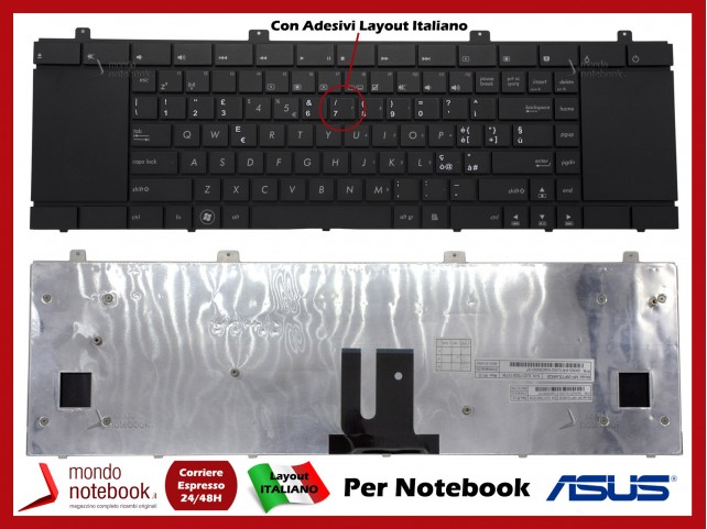 Tastiera Notebook ASUS NX90JQ NX90SN (NERA) Completa di FRAME con ADESIVI LAYOUT ITA