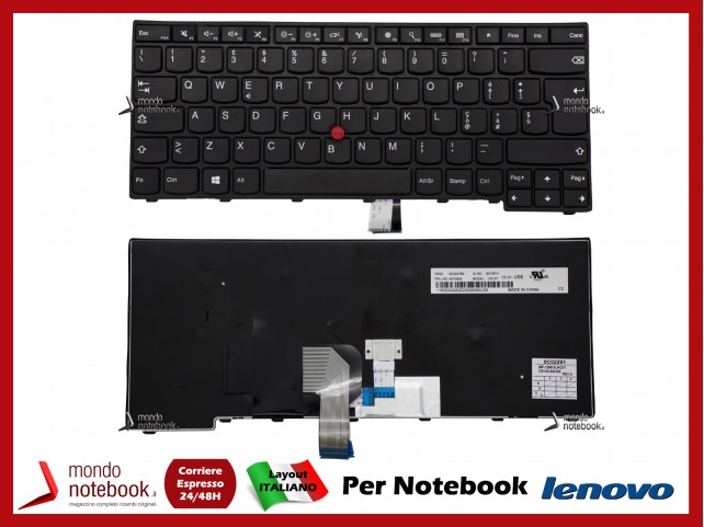 Tastiera Notebook Lenovo ThinkPad T440 T450 T460 T440p T440s T450s L460 con Trackpoint
