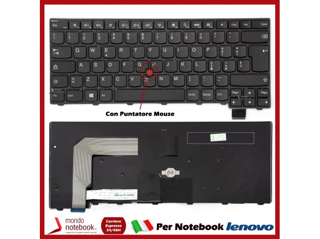 Tastiera Notebook Lenovo Thinkpad T460s T470s Con Puntatore Mouse (2° Generazione)