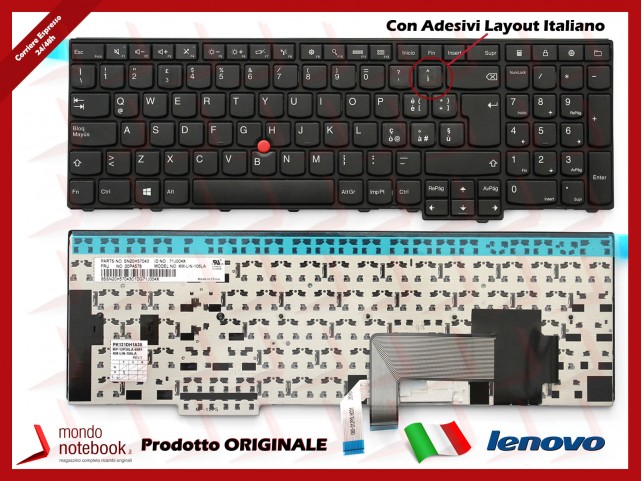 Tastiera Notebook Lenovo ThinkPad T540 T540P W540 L540 con ADESIVI LAYOUT ITALIANO