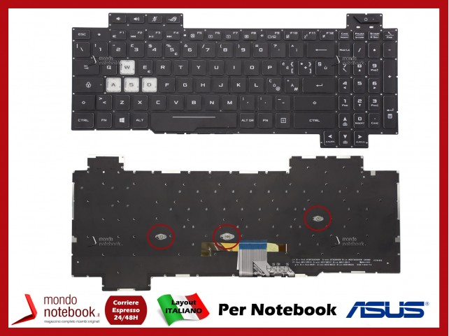 Tastiera Notebook ASUS ROG Strix GL704 (Retroilluminata) Italiana