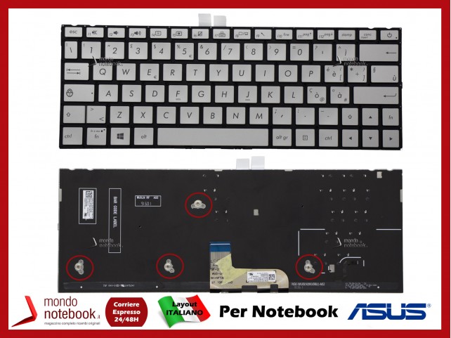 Tastiera Notebook ASUS UX333 UX333F (Silver) Italiana RETROILLUMINATA