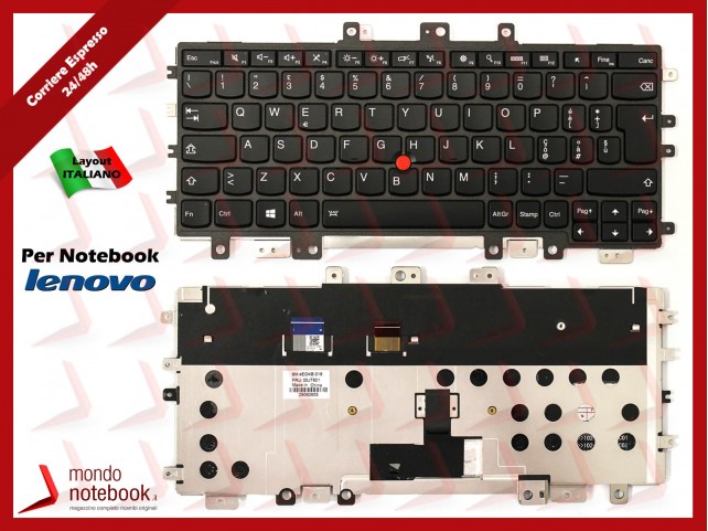 Tastiera Notebook Lenovo ThinkPad X1 Helix2 (Nera) Italiana con Trackpoint - 00JT601
