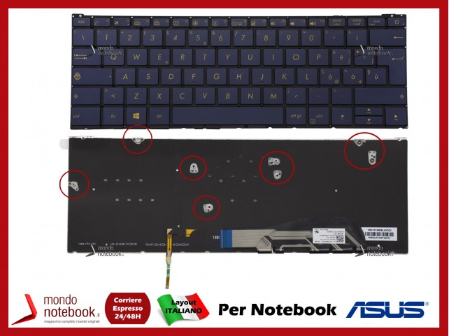 Tastiera Notebook ASUS UX390 UX390UA (Blue) Italiana RETROILLUMINATA