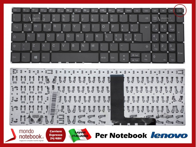 Tastiera Notebook Lenovo IdeaPad 320-15IKB 320-15ISK V330-15IKB (Senza Frame)