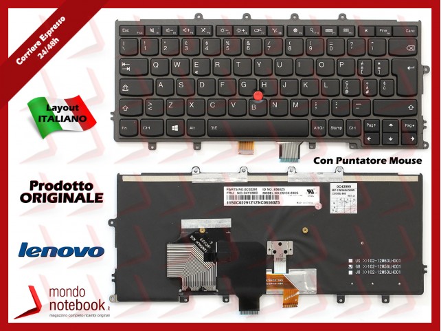 Tastiera Notebook Lenovo Thinkpad X240 X240S X240I X250 X260 X230S (Retroill) ITALIANA