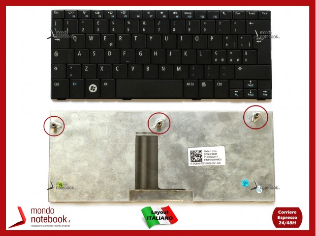 Tastiera Notebook DELL Inspiron Mini 10 10V 1010 1011 (NERA)