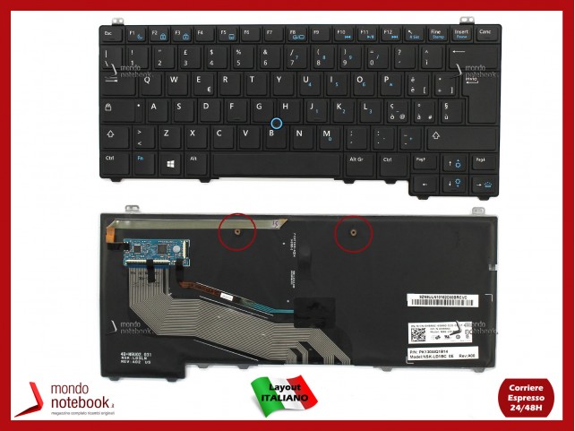 Tastiera Notebook DELL Latitude E5440 (Con Trackpoint) Retroill. Italiana