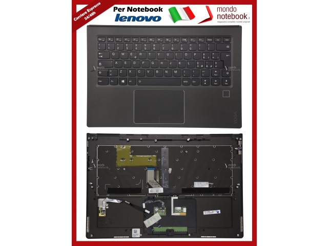 Tastiera con Top Case LENOVO Yoga 5 PRO 910-13IKB (Retroilluminata) Italiana Con Finger Print