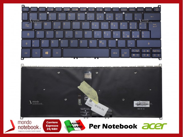 Tastiera Notebook ACER SF514-54 RETROILLUMINATA SENZA FRAME