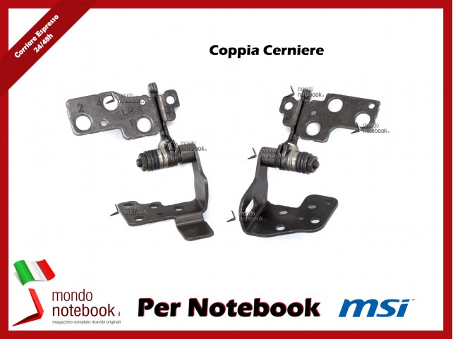 Cerniere Hinges MSI GE75 GP75 GL75 GE75MVR GE75VR GE75 MS-17E2 GE75 9SE (Coppia)