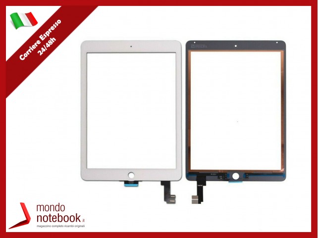 TOUCH PER APPLE IPAD 6 AIR 2 WIFI 3G A1566 A1567 SCHERMO 9,7'' VETRO BIANCO