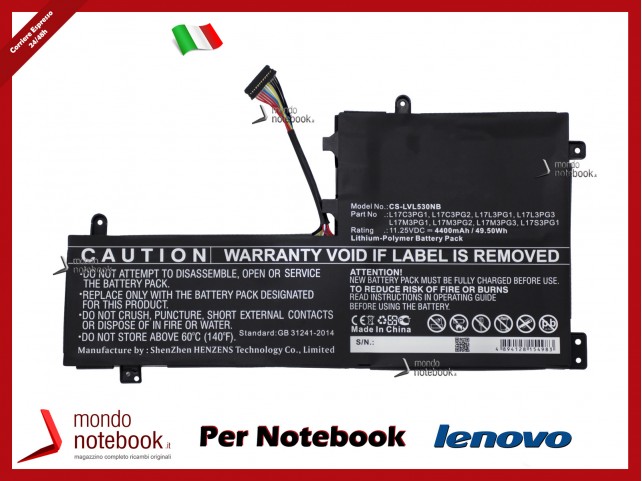 CoreParts MBXLE-BA0225 Laptop Battery for Lenovo 50WH Li-ion 11.34V 4.4Ah