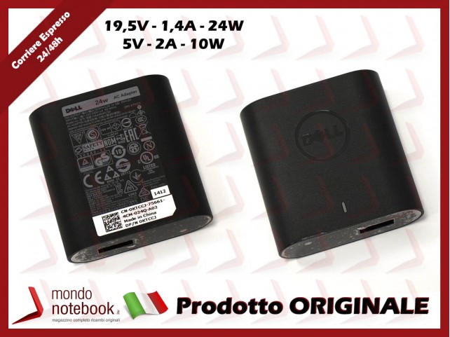 Alimentatore Originale DELL 24W 5V/19.5V - 10W 2A/1,2A