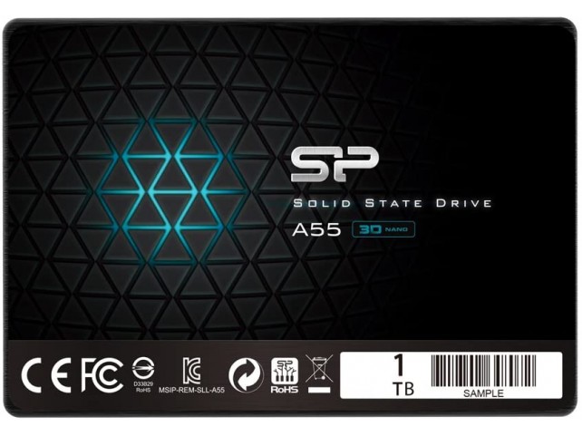 Silicon Power SSD 1TB 3D NAND A55 SLC Cache Performance Boost 2.5 Pollici SATA III 7mm (0.28") SSD interno SP