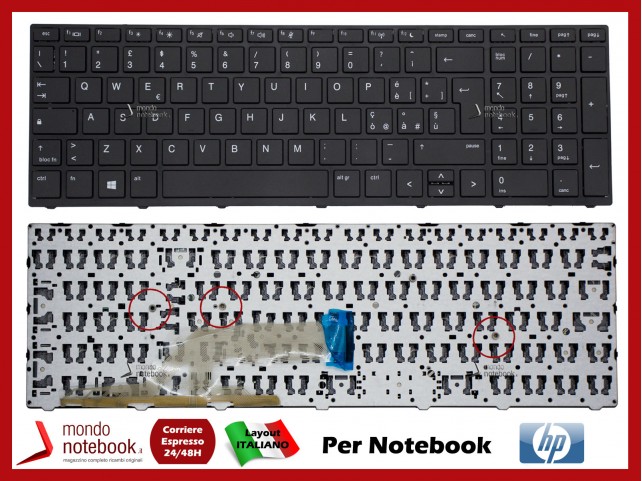 Tastiera Notebook HP Probook 450 455 470 G5, 650 G4 G5 (Nera) Italiana