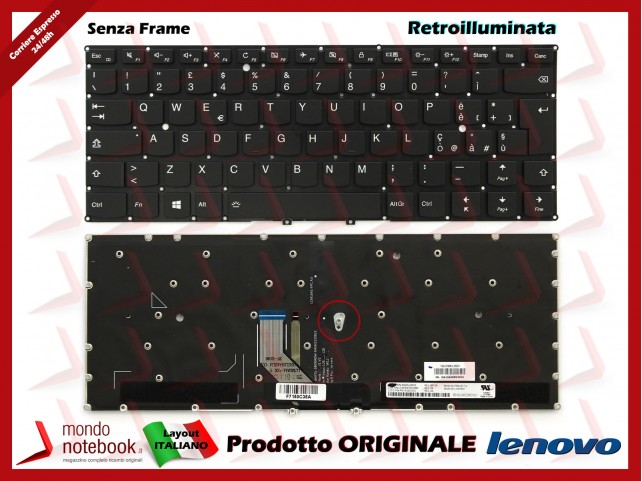 Tastiera Notebook Lenovo Yoga 5 PRO 910-13IKB (Retroilluminata) Italiana