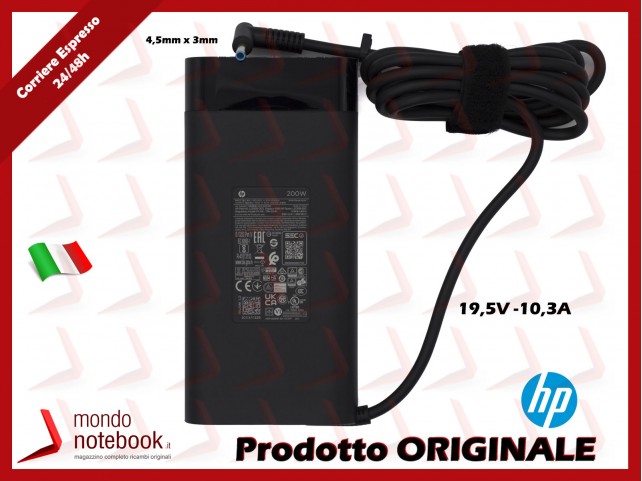 Alimentatore Originale HP 200W 19,5V 10,3A (4,5mm x 3mm)