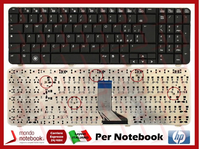 Tastiera Notebook HP CQ61 G61 (Nera) Italiana