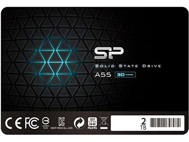 Silicon Power SSD 2TB 3D NAND A55 SLC Cache Performance Boost 2.5 Pollici SATA III 7mm (0.28") SSD interno SP