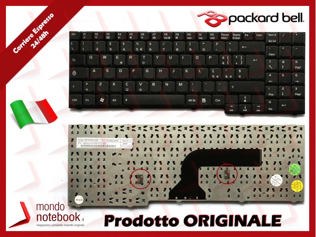 Tastiera Notebook PACKARD BELL Easynote ALP-AJAX C3 ALP-AJAX D C - Compatibile ASUS