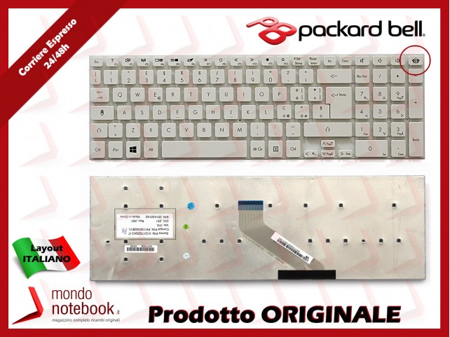 Tastiera Notebook PACKARD BELL EasyNote LS44HR P5WS0 LS11HR TS11HR TS11SB (BIANCA)