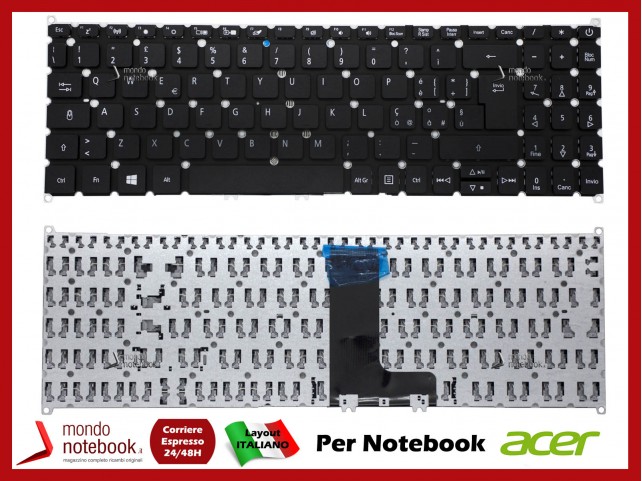 Tastiera Notebook ACER Aspire 3 A315-42 A315-54 N19C1 - Italiana (Nera) No Frame