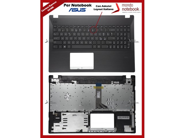 Tastiera con Top Case ASUS P2530U P553U Con Fingerprint CON ADESIVI LAYOUT ITALIANO