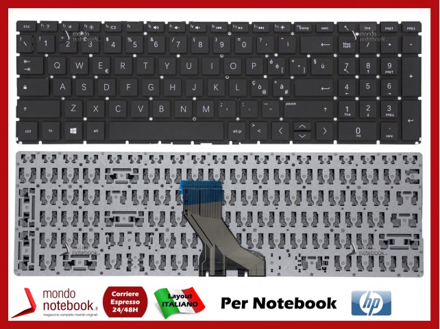 Tastiera Notebook HP 15-DA 15-DB 15-DR 250 255 G7 G8 (Nera) Italiana