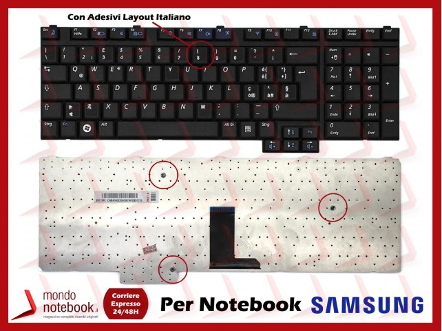 Tastiera Notebook SAMSUNG NP-R700 NP-R710 NP-E172 NP-SE11 Con Adesivi Layout Italiano