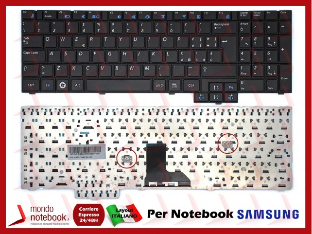 Tastiera Notebook SAMSUNG R540 NP-P580 R530 RV510 (NERA)