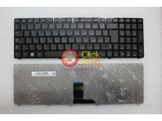 Tastiera Notebook SAMSUNG R578 R580 NP-R580 R590 NP-R590 (NERA) con ADESIVI LAYOUT ITA