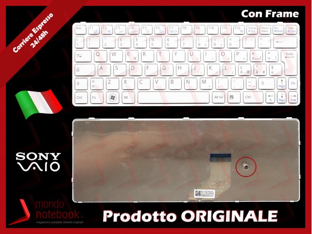 Tastiera Notebook Sony SVE11 Series (BIANCA)(CON FRAME) Italiana