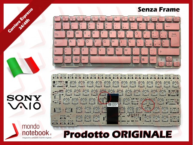 Tastiera Notebook Sony SVE14A (ROSA) (SENZA FRAME) Italiana