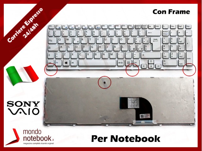 Tastiera Notebook Sony SVE17 (BIANCA)