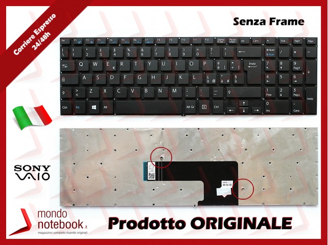 Tastiera Notebook Sony SVF152 SVF153 SERIES (NERA) (SENZA FRAME) Italiana