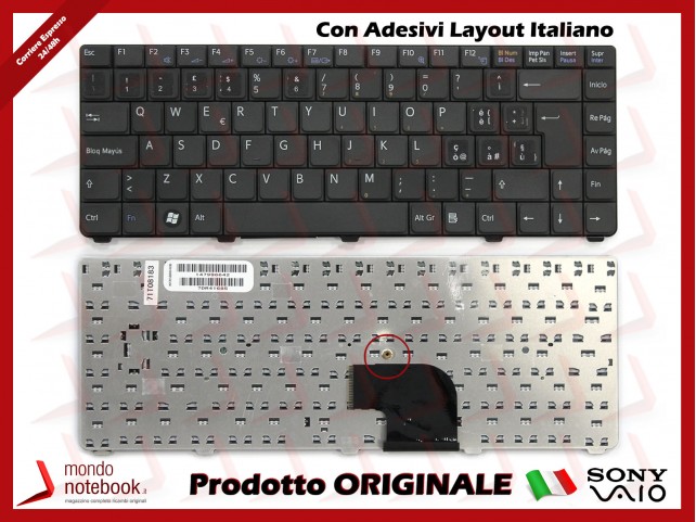 Tastiera Notebook Sony VGN-C(Nera) Con ADESIVI LAYOUT ITALIANO