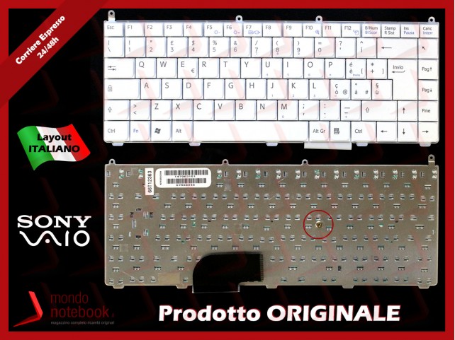 Tastiera Notebook Sony VGN-FE VGN-AR (BIANCA) Italiana