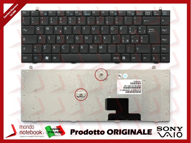 Tastiera Notebook Sony VGN-FZ (NERA) Italiana