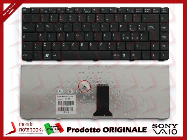 Tastiera Notebook Sony VGN-NR VGN-NS (NERA) Italiana