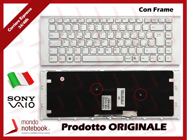 Tastiera Notebook Sony VPC-EA (BIANCA) (CON FRAME) Italiana