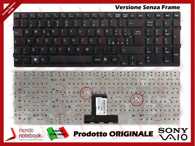 Tastiera Notebook Sony VPC-EB (NERA) (SENZA FRAME) Italiana