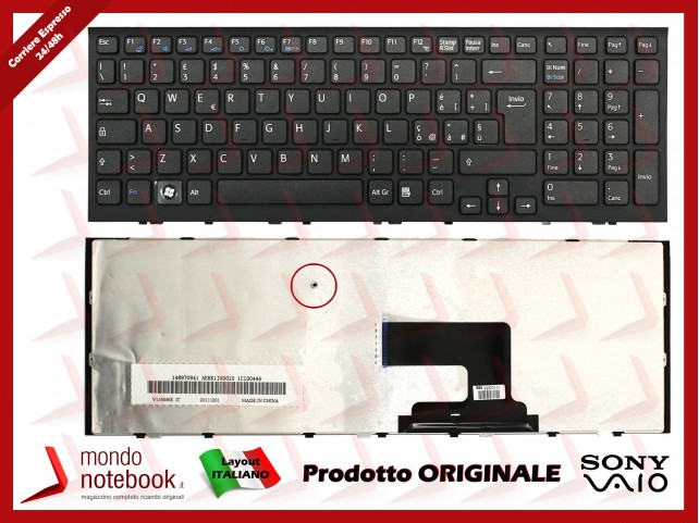 Tastiera Notebook Sony VPC-EH PCG-71911M 71811M (NERA)(Con Frame) Italiana