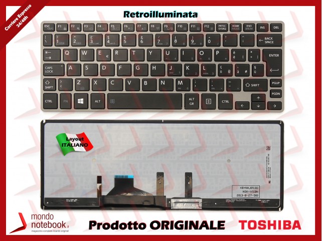 Tastiera Notebook TOSHIBA Portege Z30-B Senza Trackpoint Rigenerata