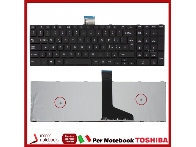 Tastiera Notebook TOSHIBA Satellite C50 C50-A C50D C50D-A C50DT-A C55 C55D C55-A (NERA) Tasti ad Isola