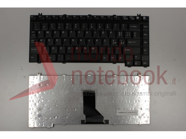 Tastiera Notebook TOSHIBA Satellite M40 A100 A130 A10 A30 A55 A70 M100 P10 P30 (NERA) con ADESIVI LAYOUT ITA