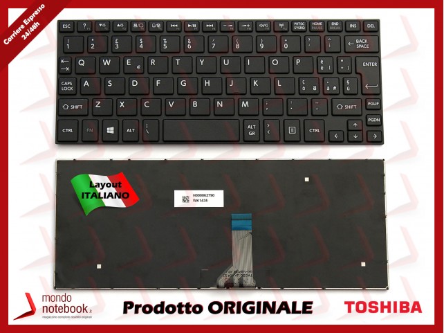 Tastiera Notebook TOSHIBA Satellite NB10 NB15 (NERA con Frame Nero)