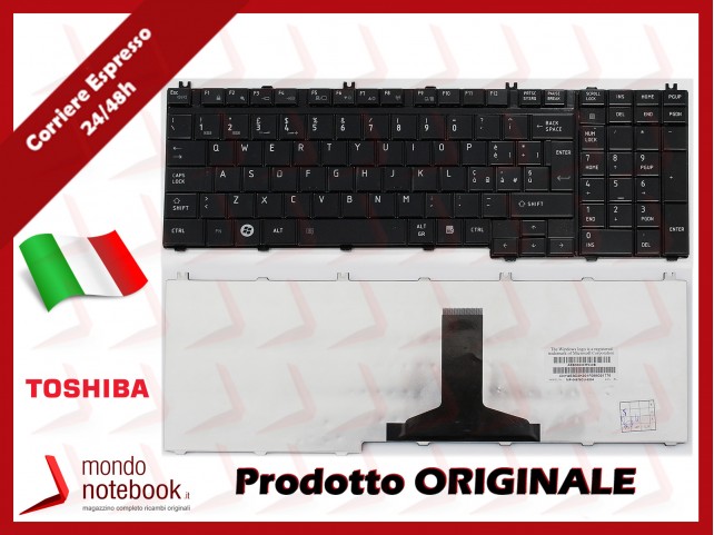 Tastiera Notebook TOSHIBA Satellite P300 P305 A500 L500 L350 L355 (NERA LUCIDA)